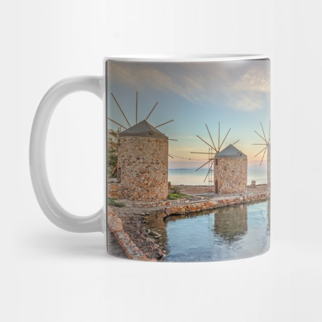 The sunrise at the famous windmills in Chios island, Greece by Constantinos Iliopoulos Photography